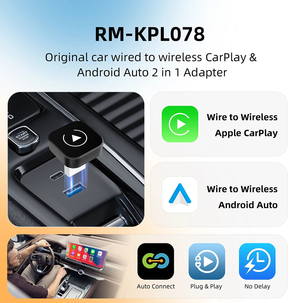 Wireless CarPlay & Android Auto Adapter | Veltrixa™ Link