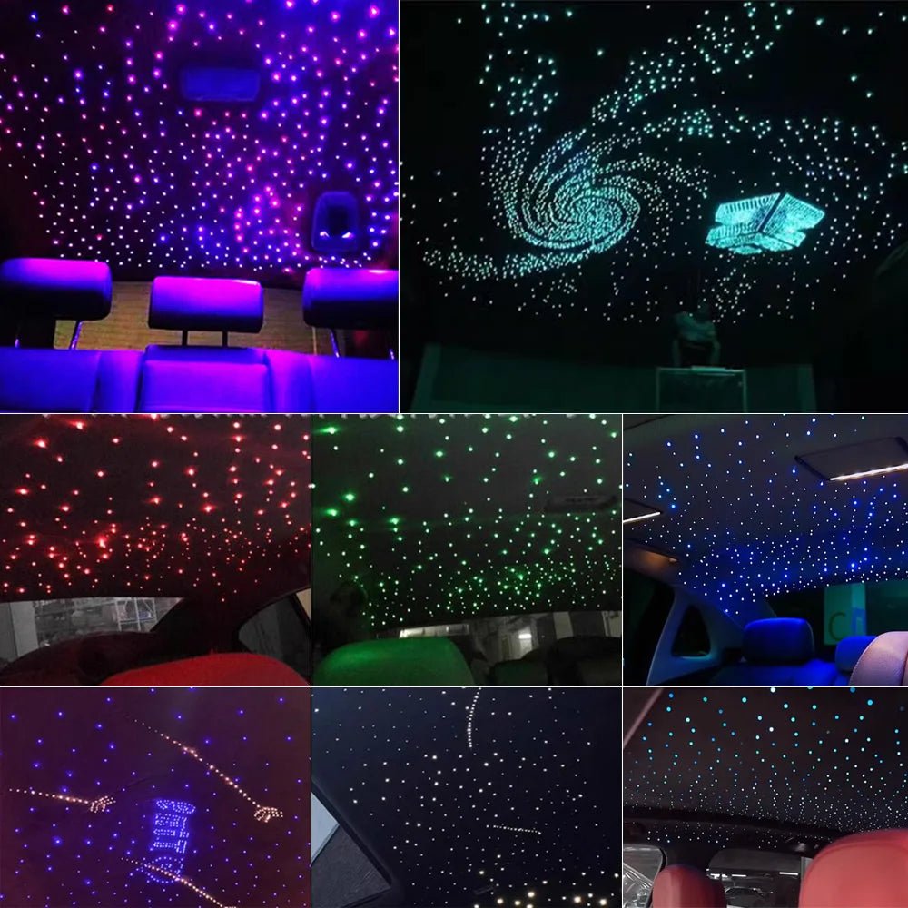 GUADSUN 16W Fiber Optic Star Ceiling Light – RGBW, Music Sync, App Control | Universal Car Fit - Veltrixa Auto