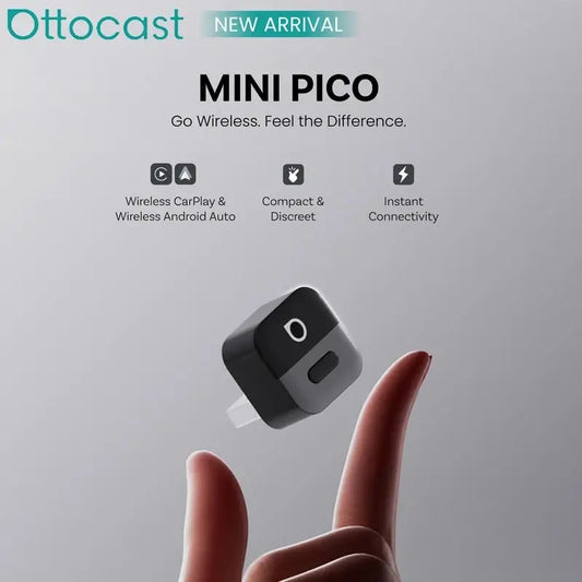 OTTOCAST Mini Pico – Wireless CarPlay Adapter, 98% Car Compatible