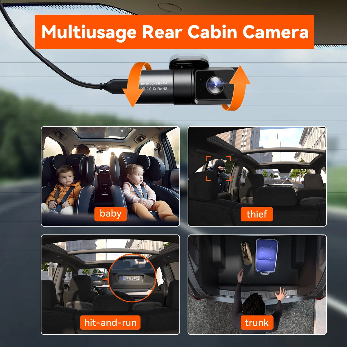 Vantrue N5 4 - Channel DashCam | 360° STARVIS 2 | Veltrixa Auto - Veltrixa Auto