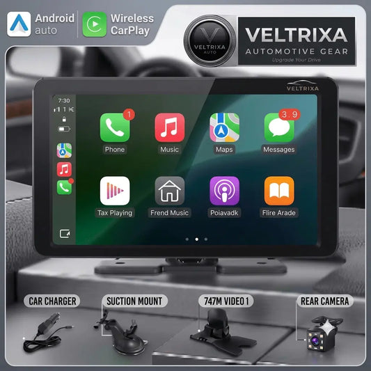 Veltrixa™ 7" Wireless CarPlay & Android Auto Screen | Universal Fit